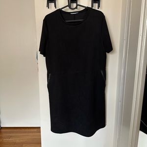 Zara black faux suede dress size M
